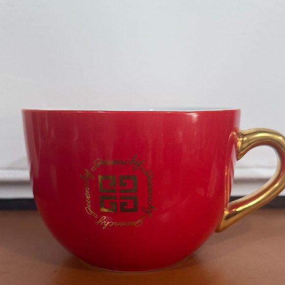 Givenchy Red Mug with Gold Handle - Picture 2 of 7